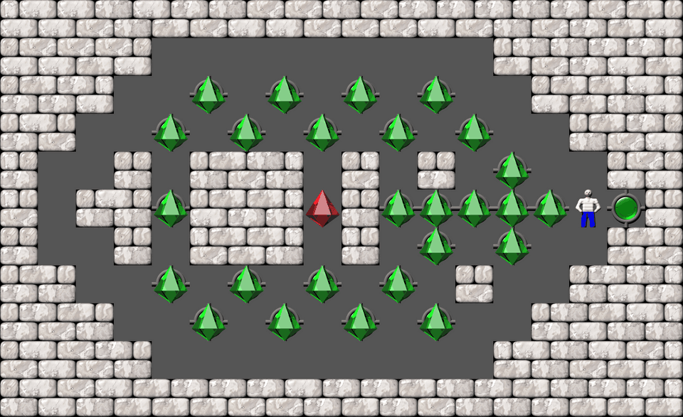 Sokoban Grig Challenge Variation level 19